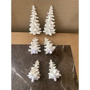 1997 Trendmasters Winter Wonderland Replacement Set of 6 Trees
